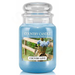 Country Candle Velká vonná svíčka ve skle Country love 652g