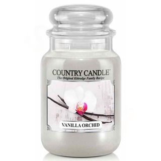 Country Candle Velká vonná svíčka ve skle Vanilla orchid 652g