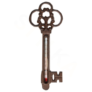 Esschert Design Litinový nástěnny teploměr - klíč