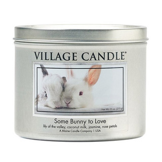 Malá vonná svíčka v plechu Some Bunny to Love - Králíčci