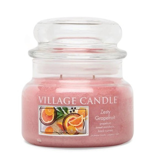 Village Candle Malá vonná svíčka ve skle Zesty Grapefruit 262 g