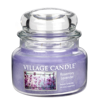 Village Candle Malá vonná svíčka ve skle Rosemary Lavender 262g - Rozmarýn a levandule