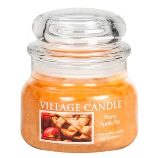 Village Candle Malá vonná svíčka ve skle Warm Apple Pie 262g - Jablečný koláč