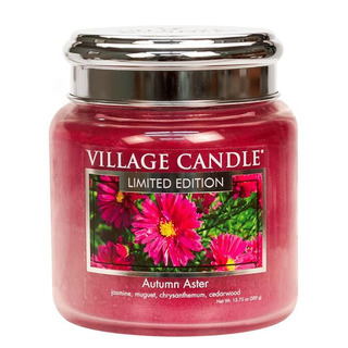 Village Candle Střední vonná svíčka ve skle Autumn Aster 397g - Podzimní hvězdnice