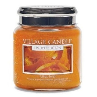 Village Candle Střední vonná svíčka ve skle Citrus Twist 397g - Citrusové osvěžení