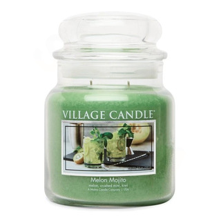 Village Candle Střední vonná svíčka ve skle Melon Mojito 397g