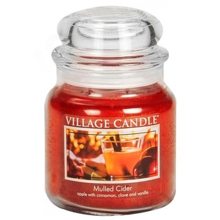 Village Candle Střední vonná svíčka ve skle Mulled Cider 397g - Svařený jablečný mošt