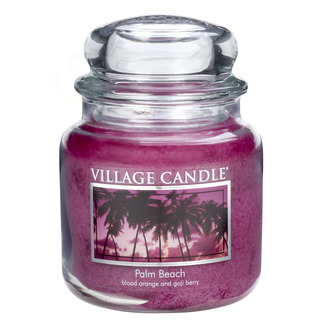 Village Candle Střední vonná svíčka ve skle Palm Beach 397g - Palmová pláž