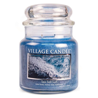 Village Candle Střední vonná svíčka ve skle Sea Salt Surf 397g - Mořský příboj