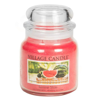 Village Candle Střední vonná svíčka ve skle Summer Slices 397g - Letní pohoda