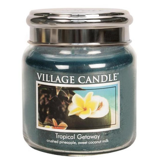 Village Candle Střední vonná svíčka ve skle Tropical Getaway 397g - Víkend v tropech