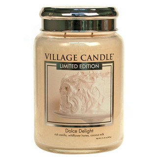 Village Candle Velká vonná svíčka ve skle Dolce Delight 645g - Sametové potěšení