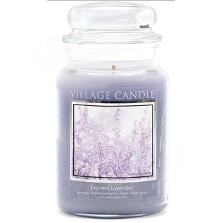 Village Candle Velká vonná svíčka ve skle Frosted Lavender 645g