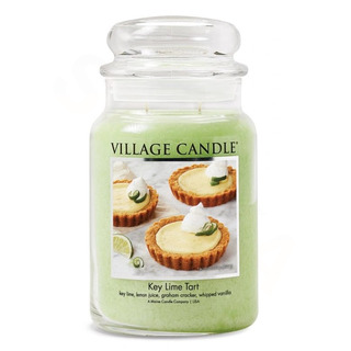 Village Candle Velká vonná svíčka ve skle Key Lime Tart 602g - Limetkový koláč