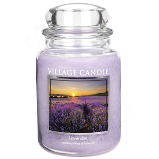 Village Candle Velká vonná svíčka ve skle Lavender 645g - Levandule