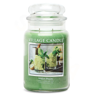 Village Candle Velká vonná svíčka ve skle Melon Mojito 602g