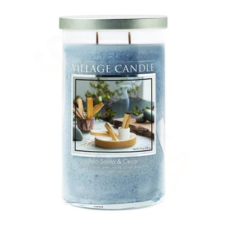 Village Candle Velká vonná svíčka ve skle Palo Santo & Cedar 602g