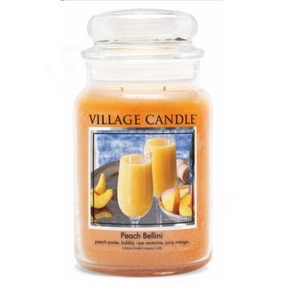 Village Candle Velká vonná svíčka ve skle Peach Bellini 645g - Broskvové Bellini