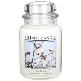 Village Candle Velká vonná svíčka ve skle Pure Linen 645g - Čisté prádlo