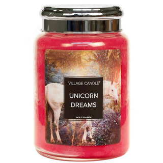 Village Candle Velká vonná svíčka ve skle Unicorn Dreams 645g - Sny jednorožce