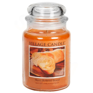 Village Candle Velká vonná svíčka ve skle Warm Buttered Bread 645g - Teplé máslové houstičky